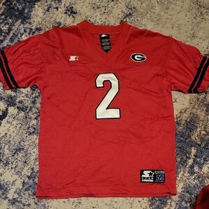 Georgia Bulldogs Starter Red Jersey with Number 2. Youth Size Medium